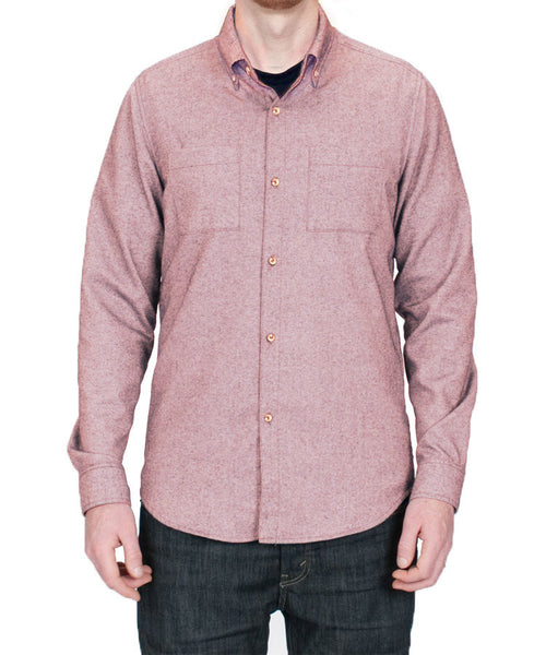 Men's Weekender Buttondown - Red Weave Front