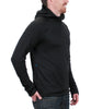 Men's 1/4 Zip Grid Fleece - Black 1/4