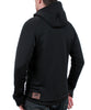 Men's 1/4 Zip Grid Fleece - Black 3/4