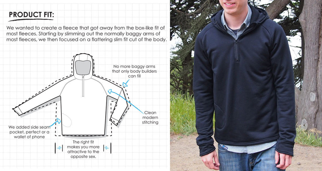 Men's 1/4 Zip Grid Fleece: Lifestyle #9