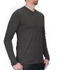 Men's Lightweight Wool Long Sleeve Shirt - Charcoal 1/4